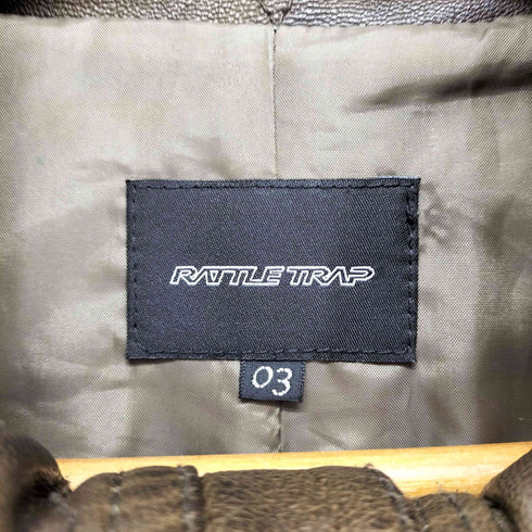 ラトルトラップ RATTLE TRAP lamb leather ブラッシュ加工ラムレザーシングルライダースジャケット メンズ 03
