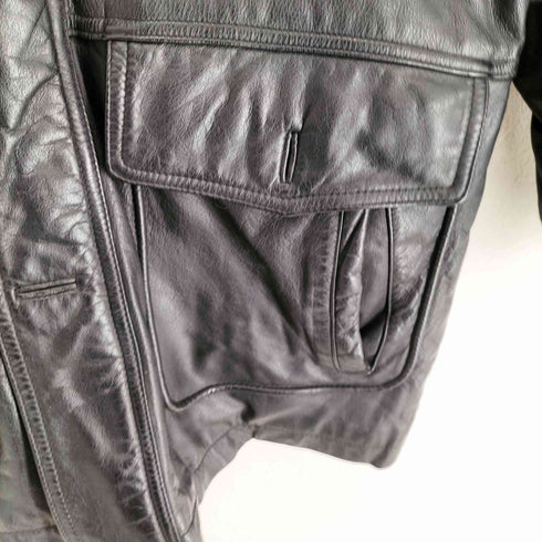 MANPHOTO caw leather カウレザーカーコート メンズ L