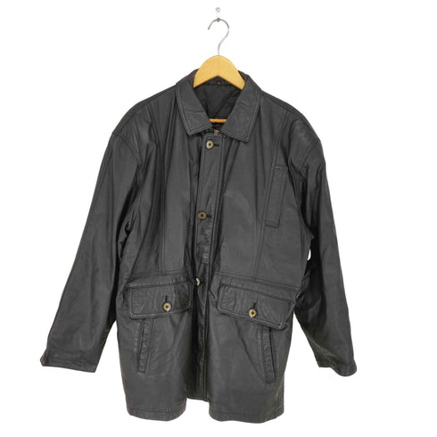 JECKER'S caw leather カウレザーカーコート メンズ L