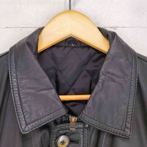 JECKER'S caw leather カウレザーカーコート メンズ L