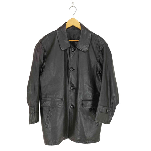caw leather カウレザーカーコート シボ革 メンズ L