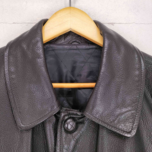 caw leather カウレザーカーコート シボ革 メンズ L