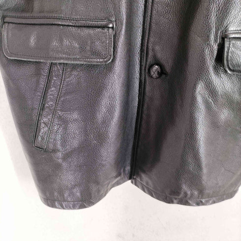 caw leather カウレザーカーコート シボ革 メンズ L