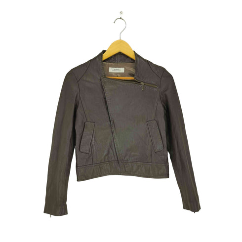 SRIC Lamb leather デザインジップラムレザージャケット レディース 38