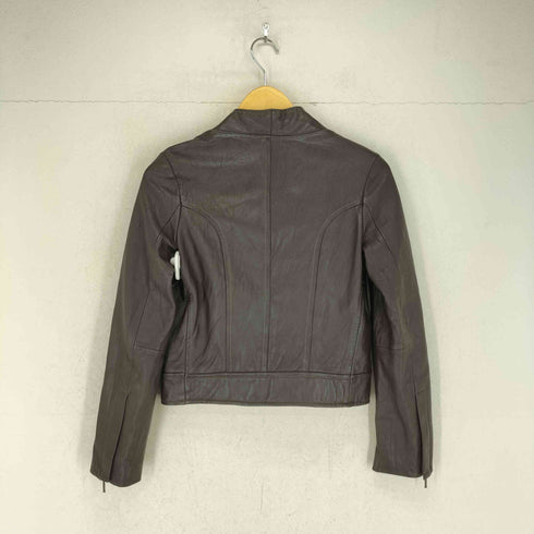 SRIC Lamb leather デザインジップラムレザージャケット レディース 38