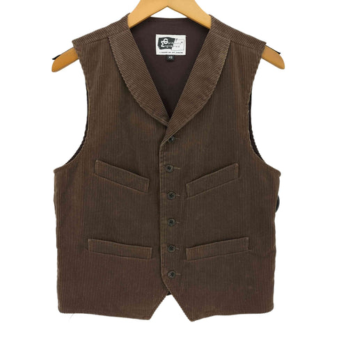エンジニアードガーメンツ Engineered Garments 旧タグ SHAWL COLLAR CINCH VEST ショールカラー コーデュロイ シンチバック ワーク ベスト メンズ JPN:XS