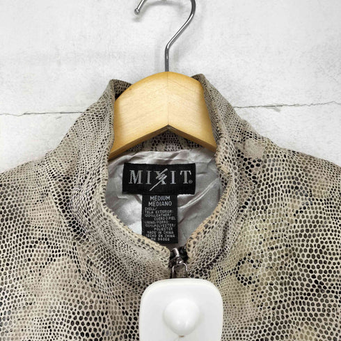 MIXIT Genuine Leather パイソン柄 シングルレザージャケット Y2K メンズ M