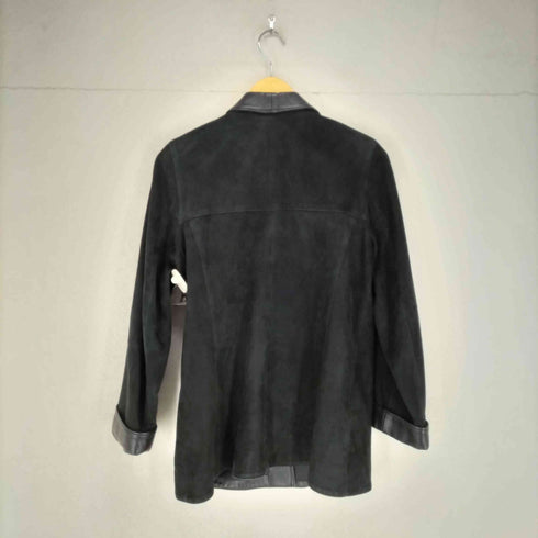BONZ Lamb Leather 襟袖切替スエードショート丈コート レディース XS