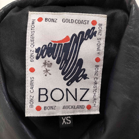 BONZ Lamb Leather 襟袖切替スエードショート丈コート レディース XS