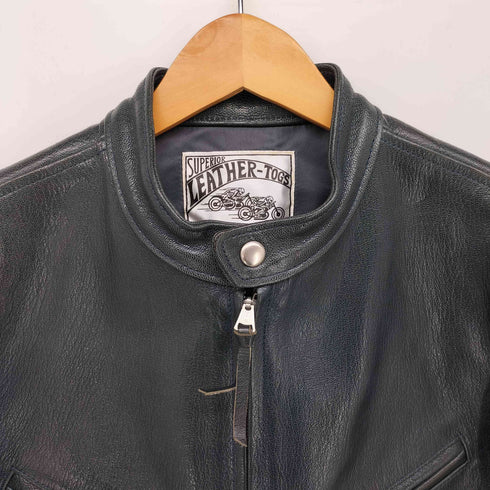 BOOTLEGGERS REUNION SUPERIOR LEATHER TOGS J100 RACING MASTER シングル ライダース ゴートレザー ジャケット メンズ 36
