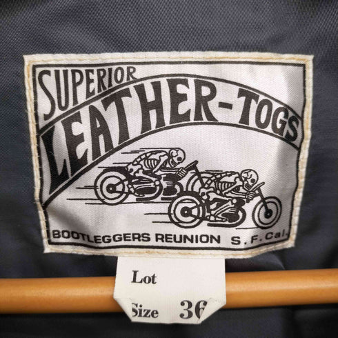BOOTLEGGERS REUNION SUPERIOR LEATHER TOGS J100 RACING MASTER シングル ライダース ゴートレザー ジャケット メンズ 36