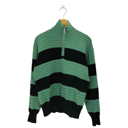 ミスタージュンコ Mr.JUNKO ツートンカラー ハーフジップ ワッフルニット メンズ L