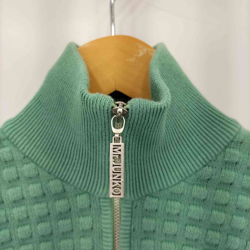 ミスタージュンコ Mr.JUNKO ツートンカラー ハーフジップ ワッフルニット メンズ L