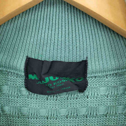 ミスタージュンコ Mr.JUNKO ツートンカラー ハーフジップ ワッフルニット メンズ L