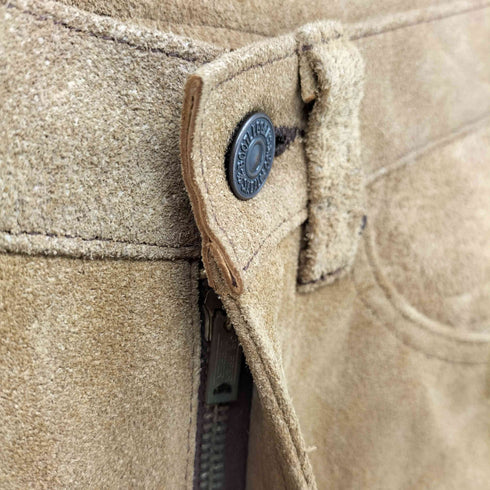 フリーホイーラーズ FREE WHEELERS BOOTLEGGERS REUNION 601 スエード レザー ジップフライ パンツ メンズ W29 L32