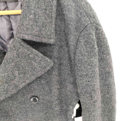 ユニクロ UNIQLO ナイロン混 裏キルティング ウール Pコート メンズ import:L