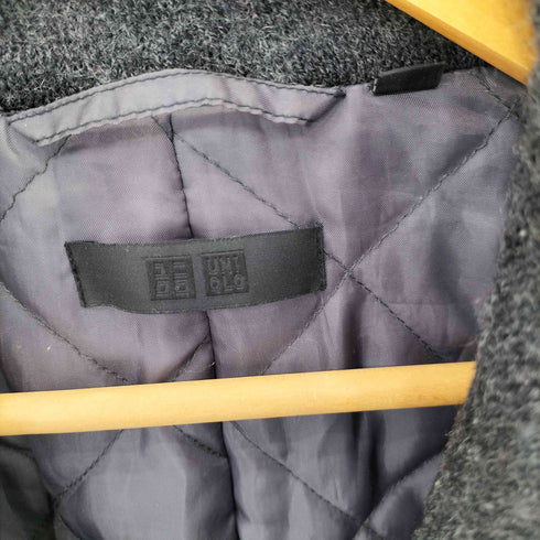 ユニクロ UNIQLO ナイロン混 裏キルティング ウール Pコート メンズ import:L