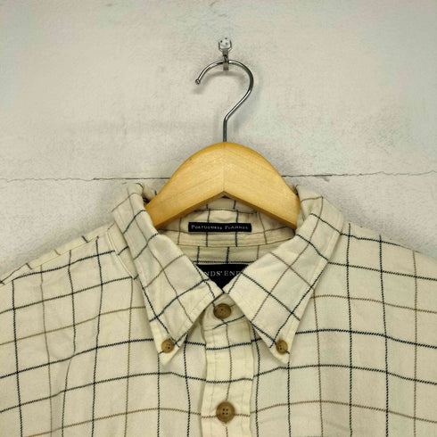 ランズエンド LANDS END チェック柄BDネルシャツ メンズ XL