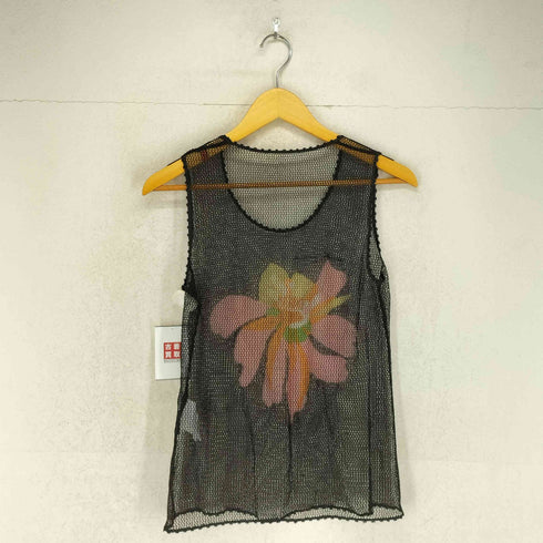 ミッソーニ MISSONI MADE IN ITALY フラワー刺繍メッシュタンクトップ レディース