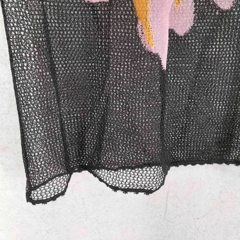 ミッソーニ MISSONI MADE IN ITALY フラワー刺繍メッシュタンクトップ レディース