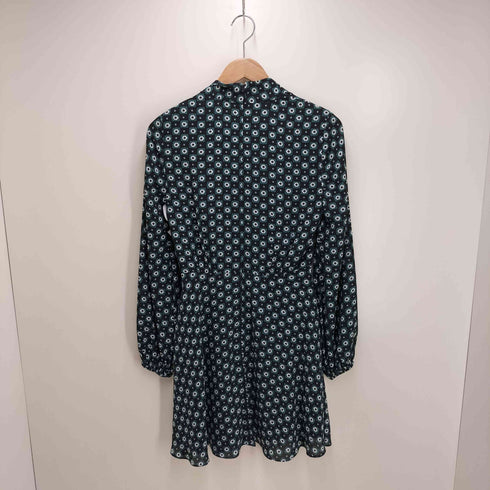 テッドベーカー TED BAKER 幾何学柄 ボウタイワンピース レディース 0