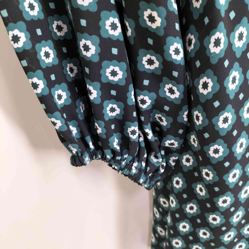 テッドベーカー TED BAKER 幾何学柄 ボウタイワンピース レディース 0