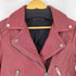 ザラ ZARA ラムレザーダブルライダースジャケット レディース import:M