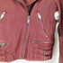 ザラ ZARA ラムレザーダブルライダースジャケット レディース import:M