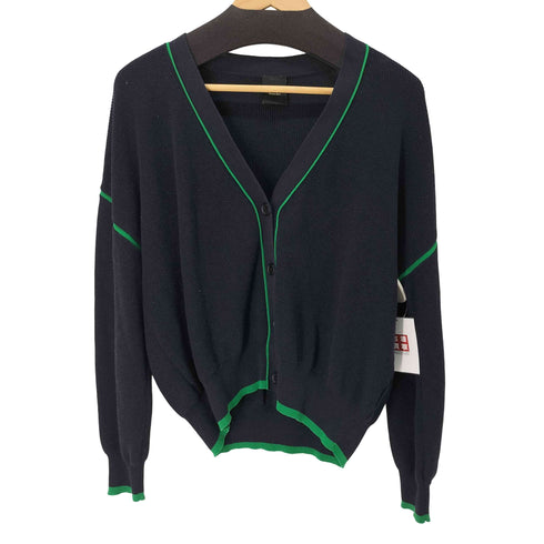 ユーバイスピックアンドスパン U by SPICK&SPAN 22SS 片畦ラインVネック カーディガン レディース