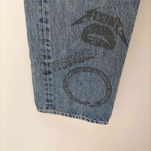 アールエヌエー RNA グラフィックプリント 刺繍 フロッキーパッチ ジップフライデニムパンツ Y2K メンズ JPN:M