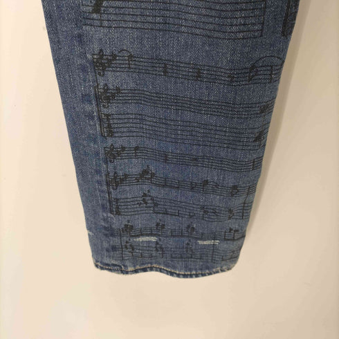 ヒステリックグラマー HYSTERIC GLAMOUR 音符プリント スタッズポケット ボタンフライデニムパンツ メンズ 32