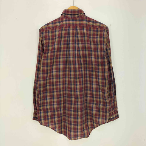 ノルマン NORMAN USA製 シアー チェック長袖ボタンダウンシャツ メンズ import:M