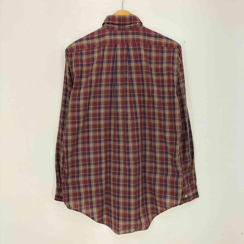 ノルマン NORMAN USA製 シアー チェック長袖ボタンダウンシャツ メンズ import:M