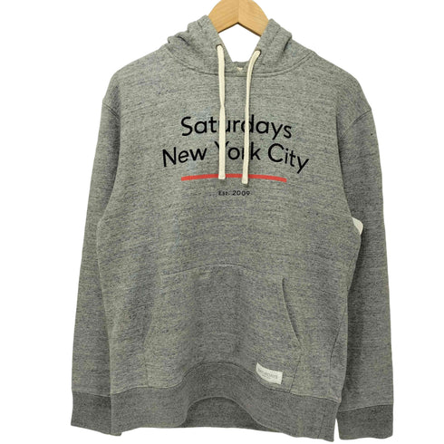 サタデーズサーフニューヨーク SATURDAYS SURF NYC フロントロゴプリント プルオーバーパーカー メンズ MEDIUM