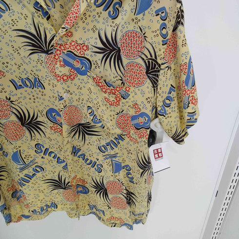 50S gateway パイナップル 総柄 開襟オープンカラー アロハ シャツ メンズ import:L