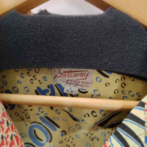 50S gateway パイナップル 総柄 開襟オープンカラー アロハ シャツ メンズ import:L