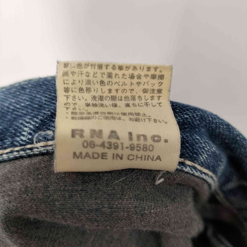 アールエヌエー RNA スタッズ 薔薇 スカルパッチ ブリーチ加工 デニムパンツ Y2K メンズ JPN:M