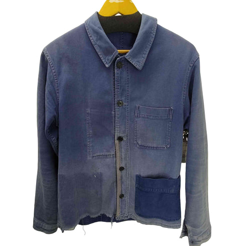 60-70S ユーロワーク プラボタン コットンツイル 5B ワーク ジャケット メンズ