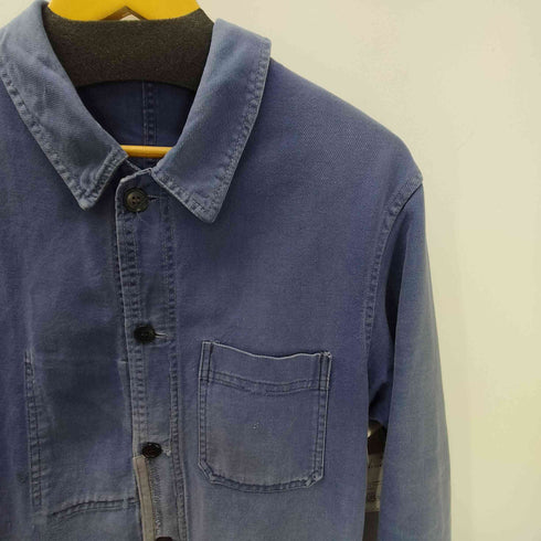 60-70S ユーロワーク プラボタン コットンツイル 5B ワーク ジャケット メンズ