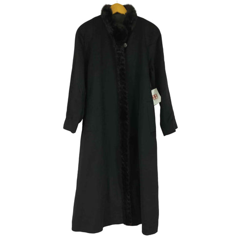ピエールバルマン Pierre Balmain カシミア100% ミンクファー ロングコート レディース 9ar