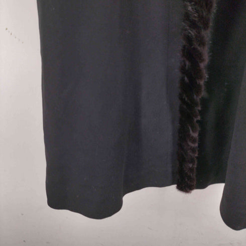 ピエールバルマン Pierre Balmain カシミア100% ミンクファー ロングコート レディース 9ar