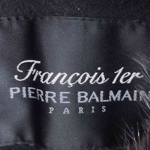 ピエールバルマン Pierre Balmain カシミア100% ミンクファー ロングコート レディース 9ar