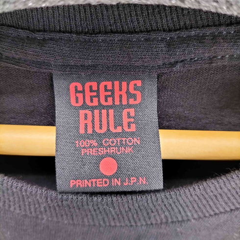 GEEKS RULE フロントプリントクルーネックS/S Tシャツ メンズ JPN:L