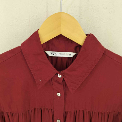 ザラ ZARA メタルバックル付き シャツワンピース レディース import:S