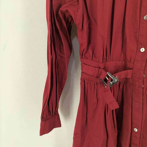 ザラ ZARA メタルバックル付き シャツワンピース レディース import:S