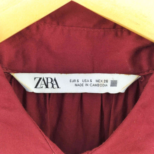 ザラ ZARA メタルバックル付き シャツワンピース レディース import:S