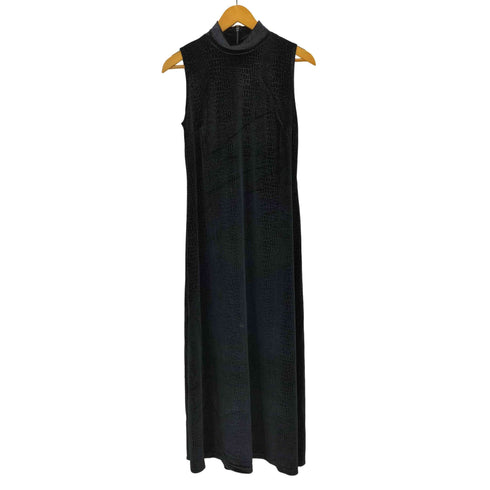 RONNI NICOLE VINTAGE パイソン ベロア ノースリーブ ロング ドレス ワンピース レディース 10