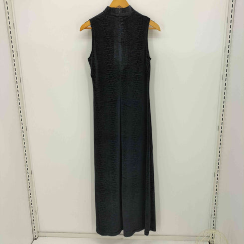 RONNI NICOLE VINTAGE パイソン ベロア ノースリーブ ロング ドレス ワンピース レディース 10