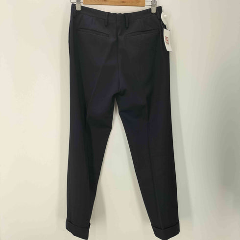 hLam イタリア製 3B ウール テーラード ジャケット センタープレス 裾ダブル スラックス パンツ スーツセットアップ メンズ 44