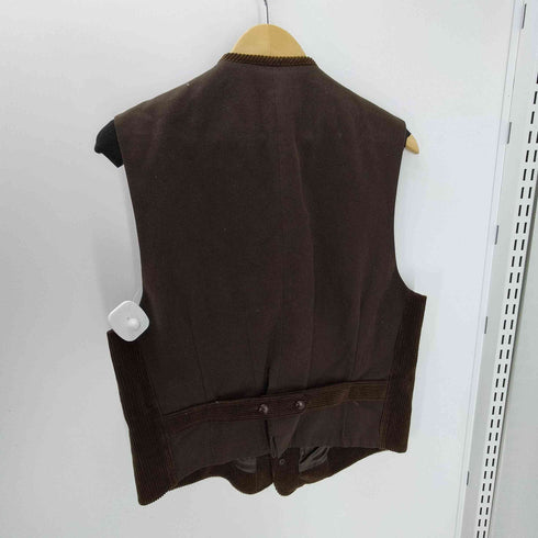 バナナリパブリック BANANA REPUBLIC 90-00S ウッドボタン 太畝 コーデュロイ ハンティング ジレ ベスト メンズ import:S